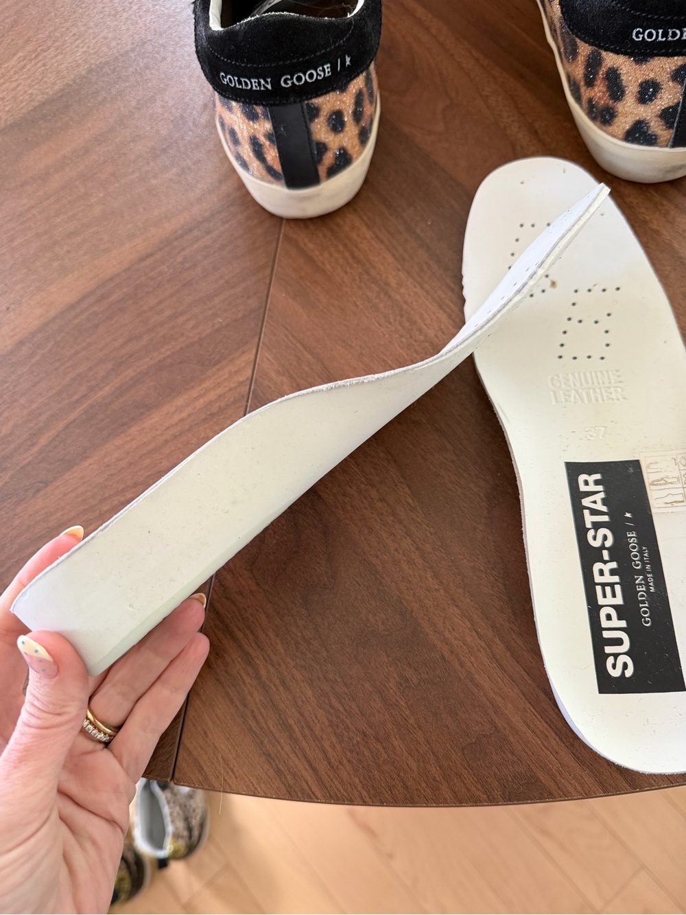 Authentic Golden Goose Crystal Leopard  Superstars- 37 - Picture 8 of 9